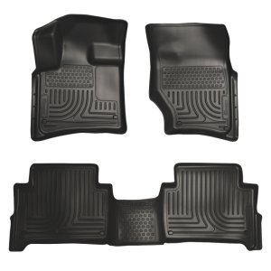 Audi Q7 Floor Liners - Front + Rear - Husky Liners - WeatherBeater - Black - `07-`14